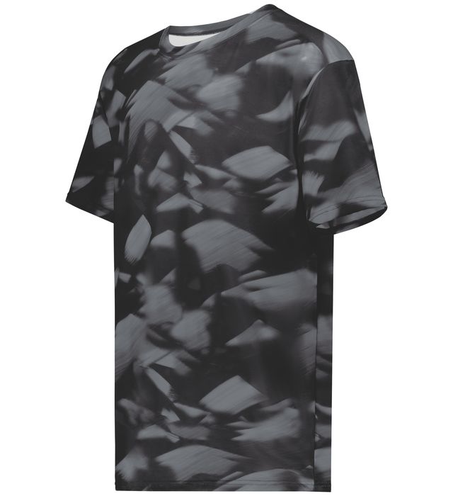 Holloway Stock Cotton-Touch™ Poly Tee Fully Sublimated Design 222596 Black Glacier Print