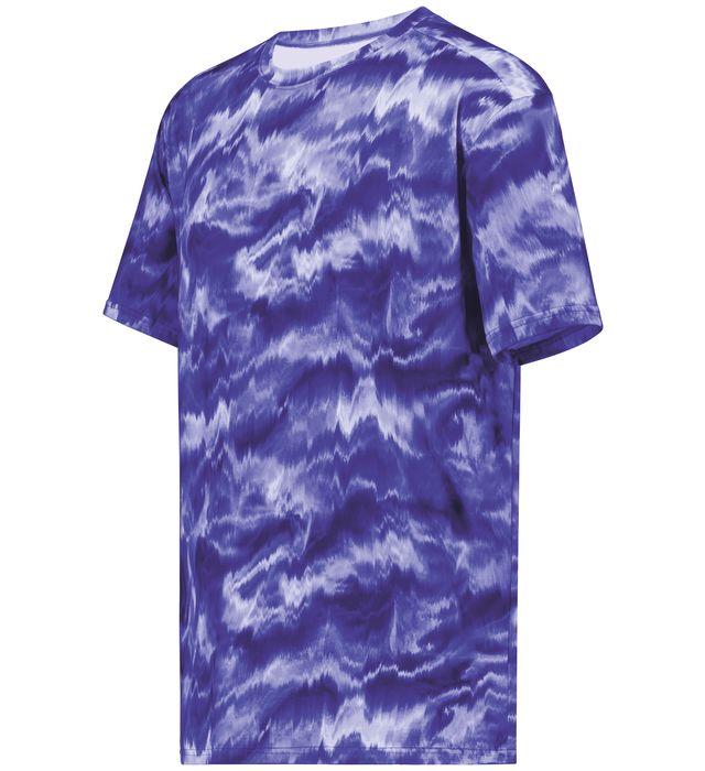 Holloway Stock Cotton-Touch™ Poly Tee Fully Sublimated Design 222596 Purple Shockwave Print