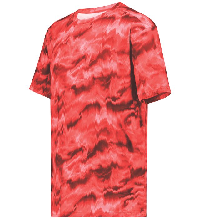 Holloway Stock Cotton-Touch™ Poly Tee Fully Sublimated Design 222596 Shockwave Scarlet