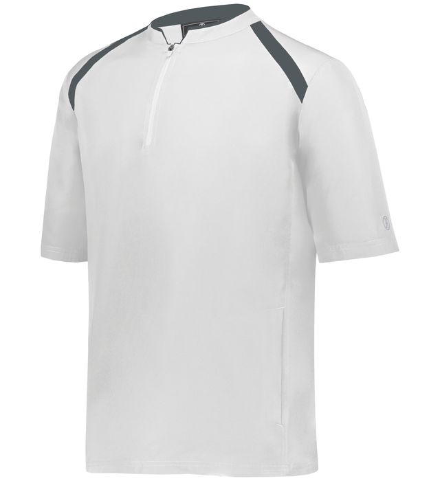 Holloway Stretch Mesh Are-Tec Polyester Quarter Zip Shirt Youth 229681 White/Graphite