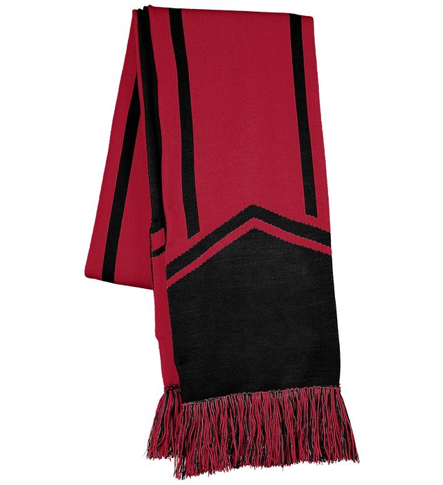 holloway-two-layer-acrylic-homecoming-tassel -scarf-black-scarlet