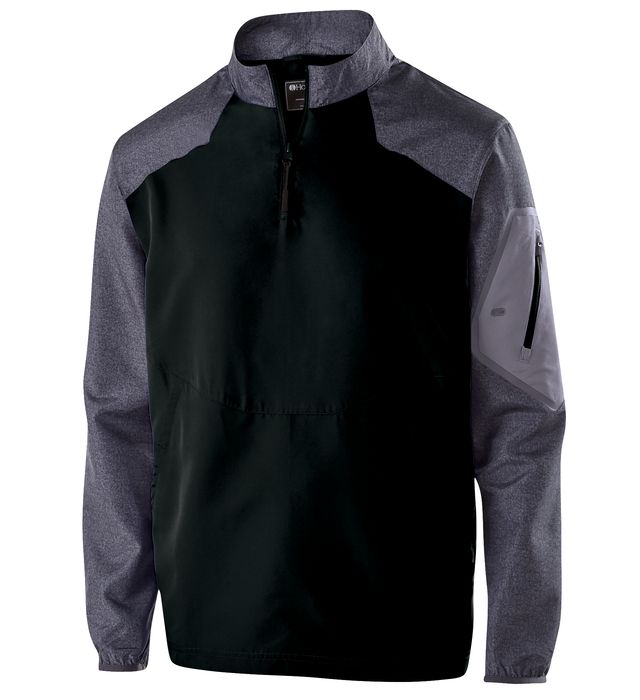 Holloway Ultra-lightweight Aero-Tec Fabric Quarter Zip Pullover Youth 229655 Carbon Print/Black