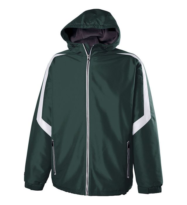 holloway-water-resistant-charger-jacket-dark green-white