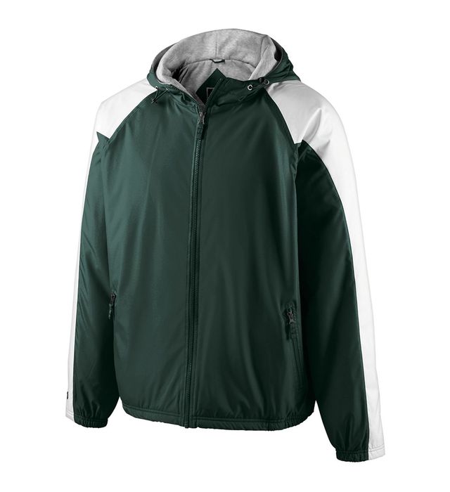 holloway-water-resistant-relaxed-fit-youth-homefield-jacket-dark green-white