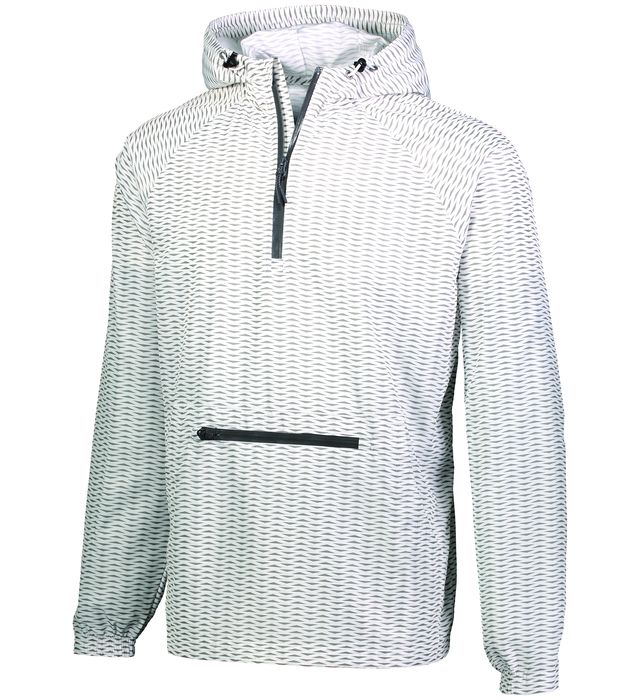 Holloway Water-resistant lightweight Tech weave printed Polyester Hoodie Youth 229654 White