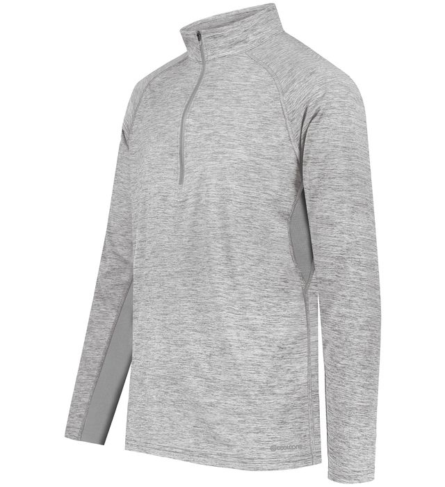 Holloway Youth Electrify Coolcore® With 1/2 Pullover Style And Reflective Tape 222674 Athletic Grey Heather