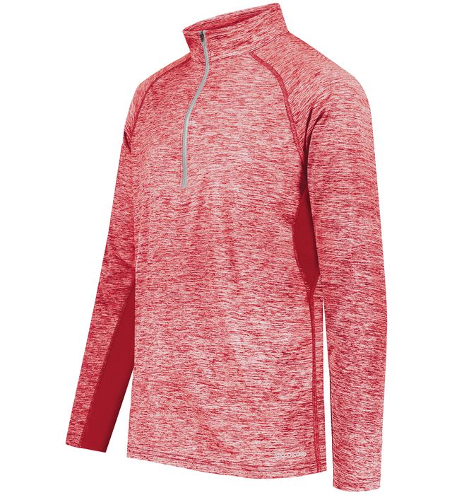 Holloway Youth Electrify Coolcore® With 1/2 Pullover Style And Reflective Tape 222674 Scarlet Heather