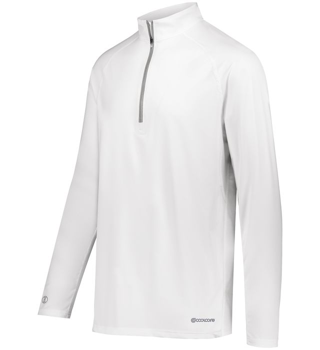 Holloway Youth Electrify Coolcore® With 1/2 Pullover Style And Reflective Tape 222674 White