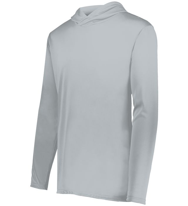 Holloway Youth Momentum Hoodie With Odor  Resistant And Wicks Moisture 222831 Silver