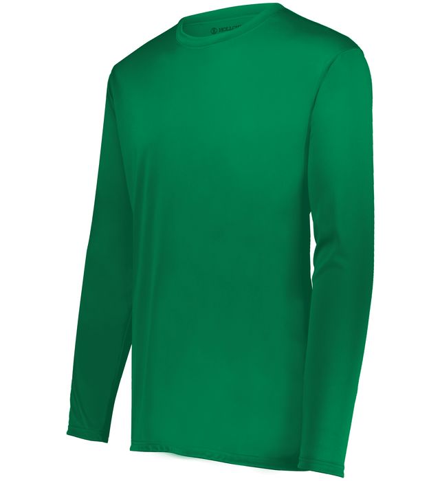 Holloway Youth Momentum Long Sleeve Tee With Wicks Moisture Set-In Sleeves 222823 Kelly