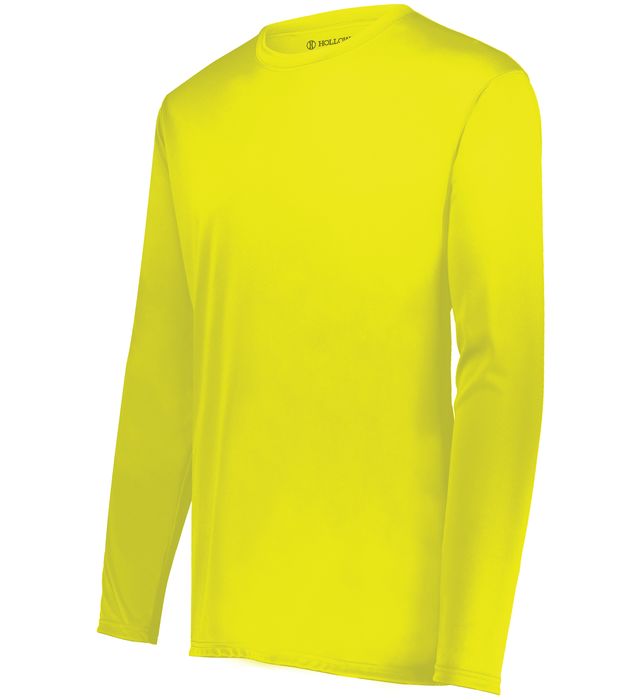 Holloway Youth Momentum Long Sleeve Tee With Wicks Moisture Set-In Sleeves 222823 Safety Yellow