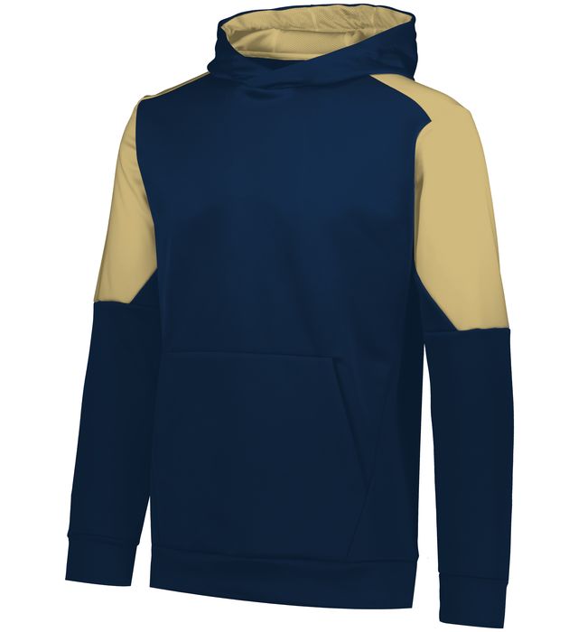 Holloway Youth Momentum Team Hoodie With Self-Fabric Cuffs And Bottom Band 222640 Navy Vegas/Gold
