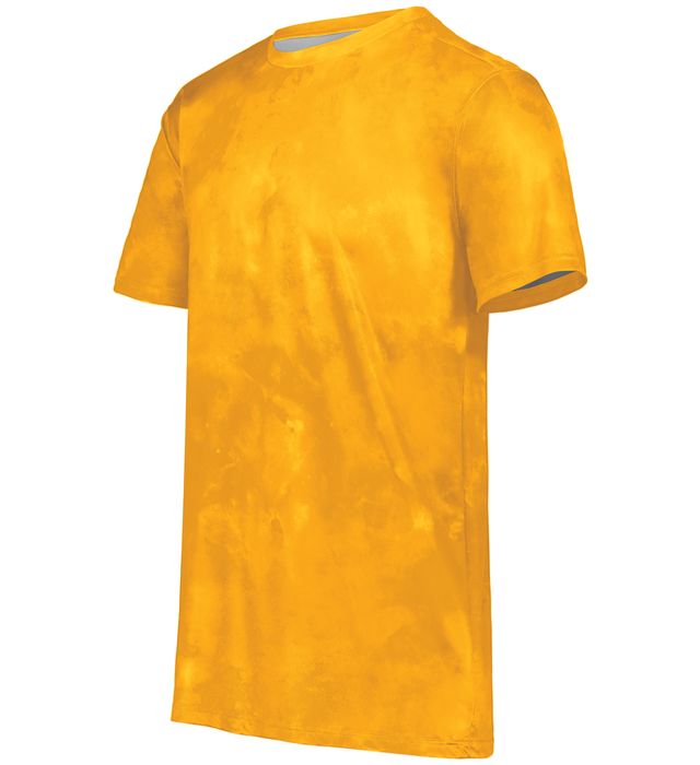 Holloway Youth Stock Cotton-Touch™ Poly Tee With Odor Resistant And Wicks Moisture 222696 Gold Cloud Print