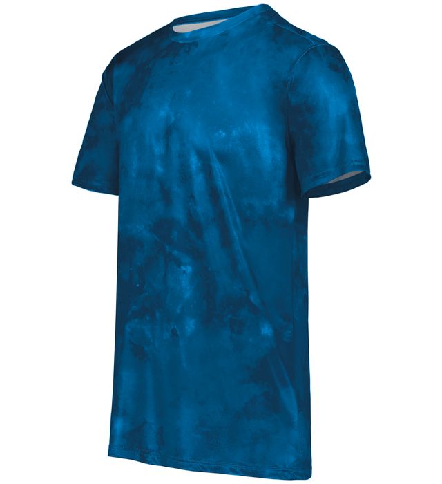 Holloway Youth Stock Cotton-Touch™ Poly Tee With Odor Resistant And Wicks Moisture 222696 Royal Cloud Print