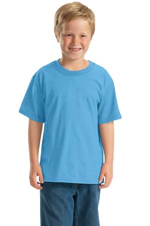 JERZEES – Youth Heavyweight Blend 50/50 Cotton/Poly T-Shirt Style 29B Aquatic Blue