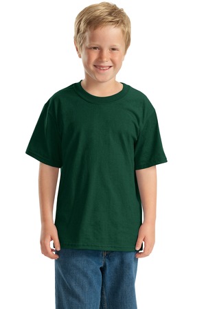 JERZEES – Youth Heavyweight Blend 50/50 Cotton/Poly T-Shirt Style 29B Forest Green