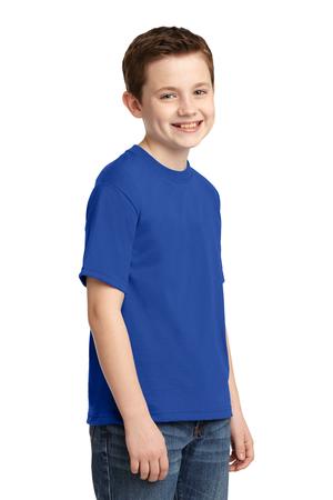 JERZEES - Youth Heavyweight Blend 50/50 Cotton/Poly T-Shirt Style 29B Royal Angle