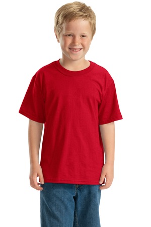 JERZEES – Youth Heavyweight Blend 50/50 Cotton/Poly T-Shirt Style 29B True Red