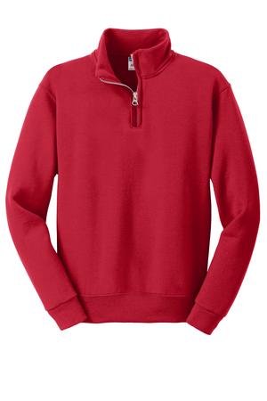 JERZEES Youth 1/4-Zip Cadet Collar Sweatshirt Style 995Y True Red Flat Front