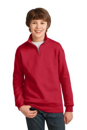 JERZEES Youth 1/4-Zip Cadet Collar Sweatshirt Style 995Y True Red
