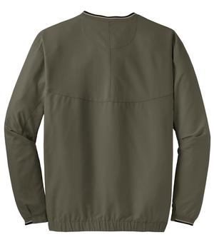 Nike Golf – V-Neck Wind Shirt Style 234180 Olive Khaki Flat Back