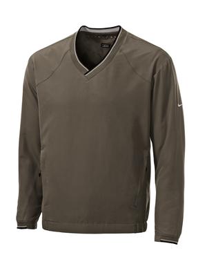 Nike Golf – V-Neck Wind Shirt Style 234180 Olive Khaki Flat Front