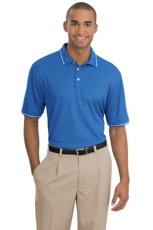 Nike Golf - Dri-FIT Classic Tipped Polo Style 319966 Pacific Blue