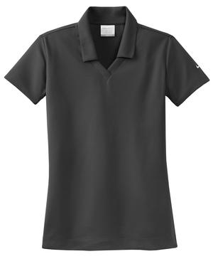 Nike Golf – Ladies Dri-FIT Micro Pique Polo Style 354067 Anthracite Back Flat Front