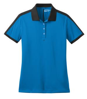 Nike Golf Ladies Dri-FIT N98 Polo Style 474238 Signal Blue/Black Flat Front