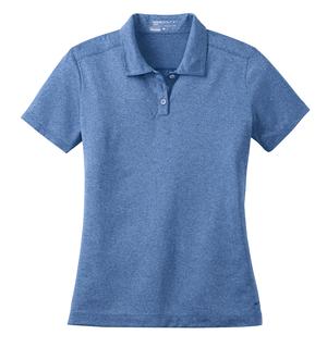 Nike Golf Ladies Dri-FIT Heather Polo Style 474455 Light Game Royal Heather Flat Front