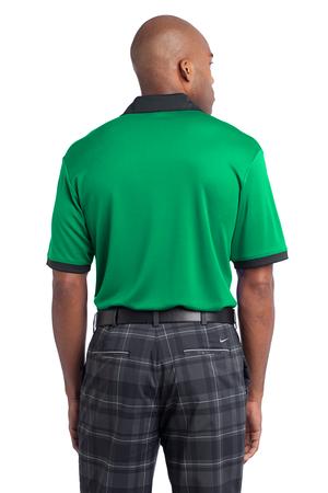 Nike Golf Dri-FIT Sport Colorblock Polo Style 527806 Lucky Green White Black Back