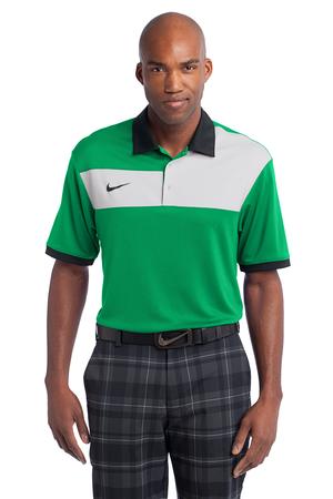 Nike Golf Dri-FIT Sport Colorblock Polo Style 527806 Lucky Green White Black