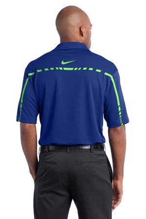 Nike Golf Dri-FIT Graphic Polo Style 527807 Rush Blue Mean Green Back