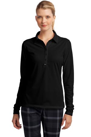 Nike Golf Ladies Long Sleeve Dri-FIT Stretch Tech Polo Style 545322 Black