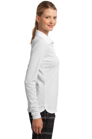 Nike Golf Ladies Long Sleeve Dri-FIT Stretch Tech Polo Style 545322 White Side