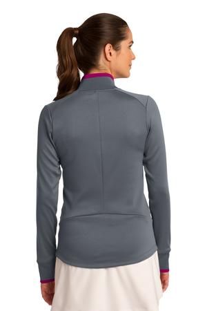 Nike Golf Ladies Dri-FIT 1/2-Zip Cover-Up Style 578674 Dark Grey Sport Fuchsia Back