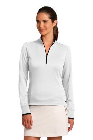 Nike Golf Ladies Dri-FIT 1/2-Zip Cover-Up Style 578674 White/Black