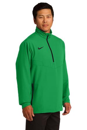 Nike Golf 1/2-Zip Wind Shirt Style 578675 Lucky Green Black Angle