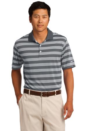 Nike Golf Dri-FIT Tech Stripe Polo Style 578677 Dark Grey