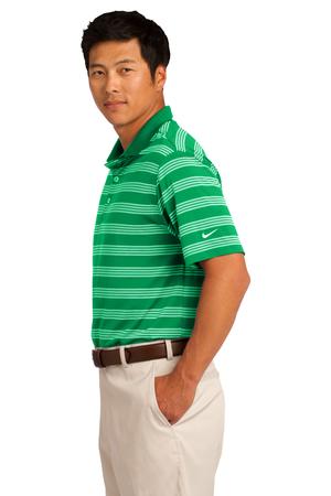 Nike Golf Dri-FIT Tech Stripe Polo Style 578677 Lucky Green Side