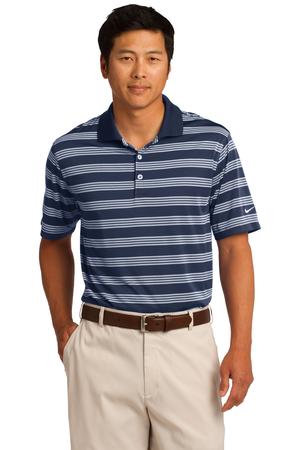Nike Golf Dri-FIT Tech Stripe Polo Style 578677 Midnight Navy