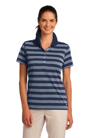 Nike Golf Ladies Dri-FIT Tech Stripe Polo Style 578678 Midnight Navy