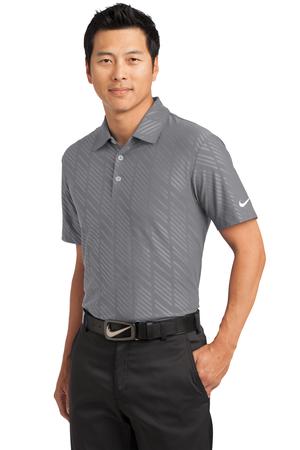 Nike Golf Dri-FIT Embossed Polo Style 632412 Dark Grey Angle