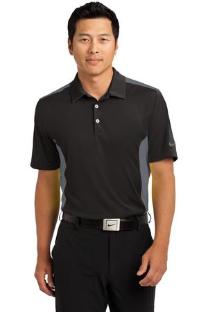 Nike Golf Dri-FIT Engineered Mesh Polo Style 632418 Black Dark Grey
