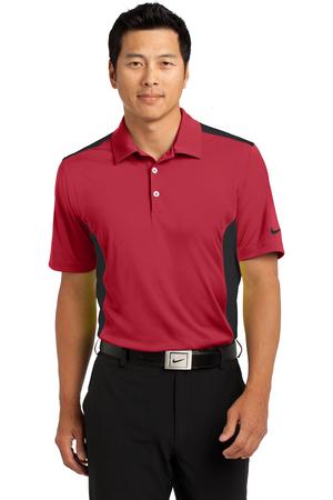 Nike Golf Dri-FIT Engineered Mesh Polo Style 632418 Red Black