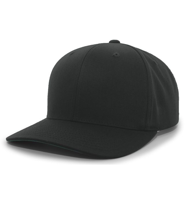 Pacific Headgear Pro-Model Cotton-Poly Hook-And-Loop Mid-Profile Adjustable Cap Black