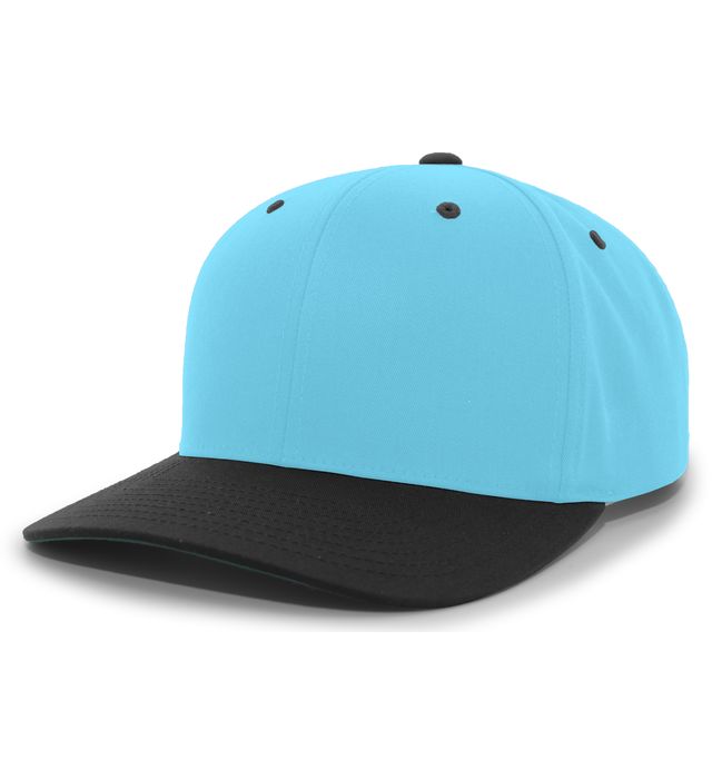 Pacific Headgear Pro-Model Cotton-Poly Hook-And-Loop Mid-Profile Adjustable Cap Blue Teal/Black