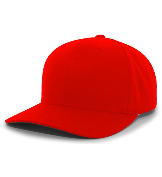 Pacific Headgear Pro-Model Cotton-Poly Hook-And-Loop Mid-Profile Adjustable Cap  Red