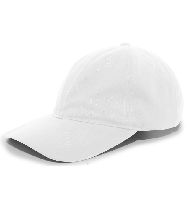 Pacific Headwear Brushed Cotton Twill Buckle Strap Adjustable Cap 201C White