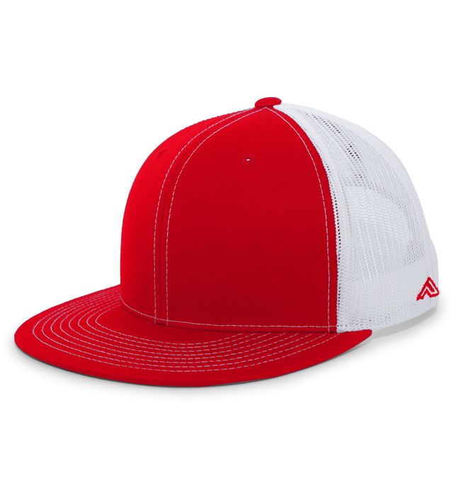 pacific-headwear-d-series-trucker-snapback-cap-red-white-red